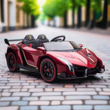 2025 UPGRADED Lamborghini Veneno 2x12V 4X4 2 Seater DELUXE Kids Ride On Car with Remote Control