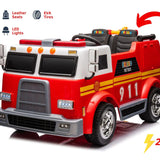 PREORDER 24V Fire Truck 2-Seater Ride On Kids Car with Remote Control