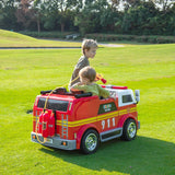 PREORDER 24V Fire Truck 2-Seater Ride On Kids Car with Remote Control