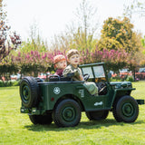 24V Army Truck 3 Seater DELUXE Kids Ride On Car with Remote Control