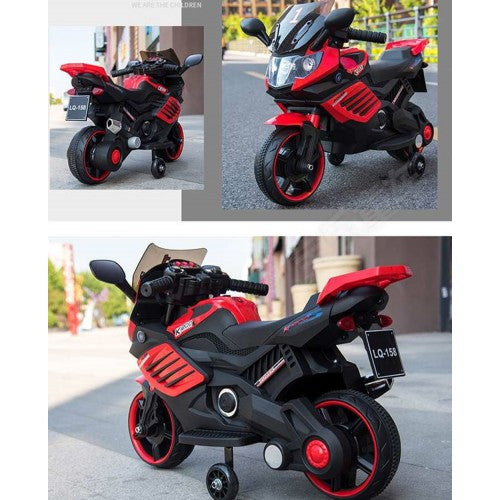 Kids motorcycle with training cheap wheels